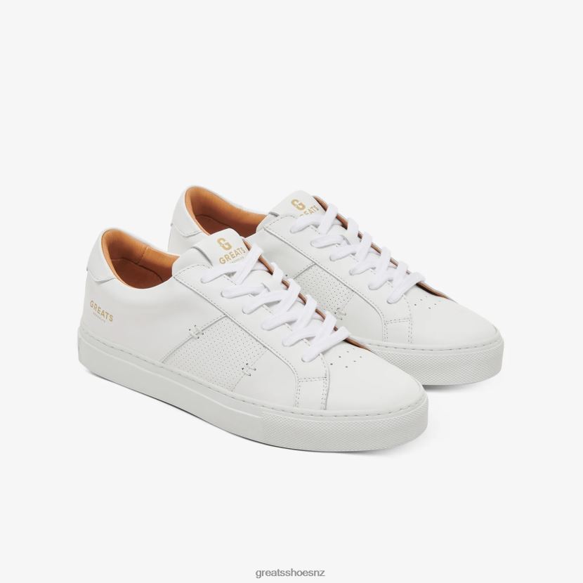 GREATS Blanco The Royale 2.0 Perforated Shoes ZXBPJD125