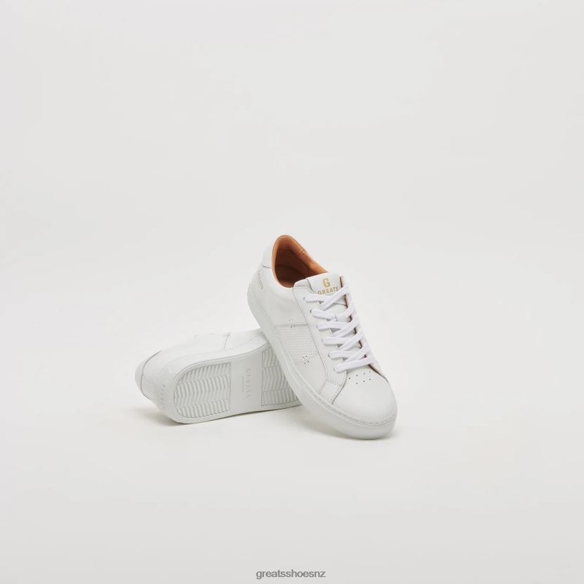GREATS Blanco The Royale 2.0 Perforated Shoes ZXBPJD125
