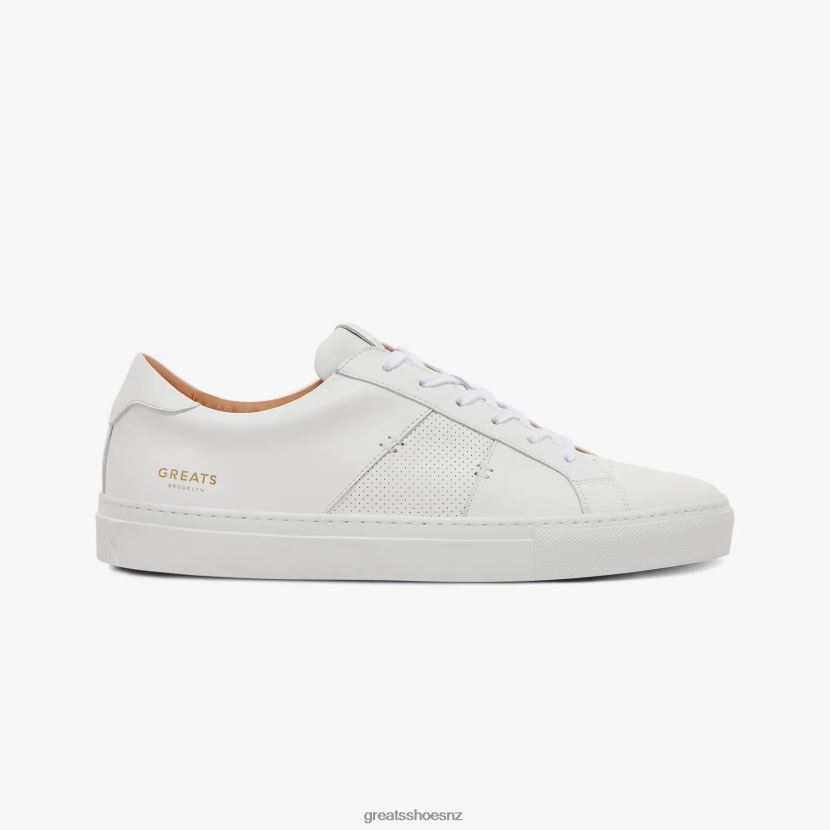 GREATS Blanco The Royale 2.0 Perforated Shoes ZXBPJD14