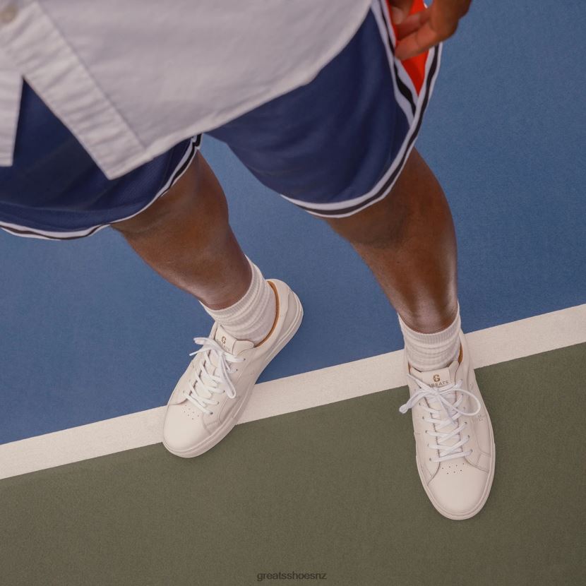 GREATS Blanco The Royale 2.0 Perforated Shoes ZXBPJD14