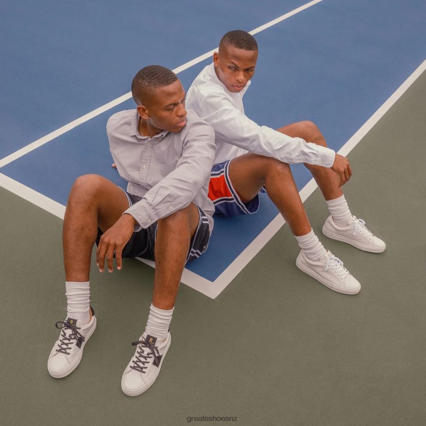 GREATS Blanco The Royale 2.0 Perforated Shoes ZXBPJD14