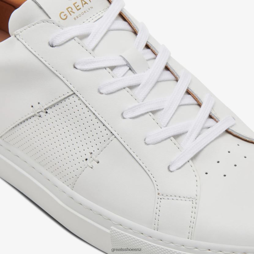 GREATS Blanco The Royale 2.0 Perforated Shoes ZXBPJD14