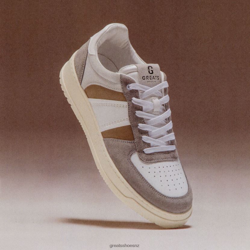 GREATS Brown Grey The St. James Low Shoes ZXBPJD56