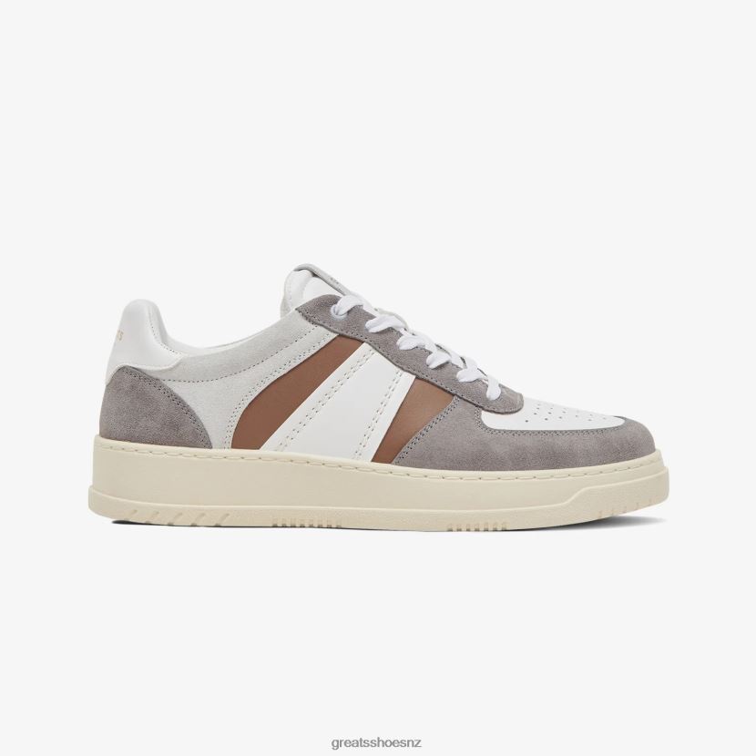 GREATS Brown Grey The St. James Low Shoes ZXBPJD56