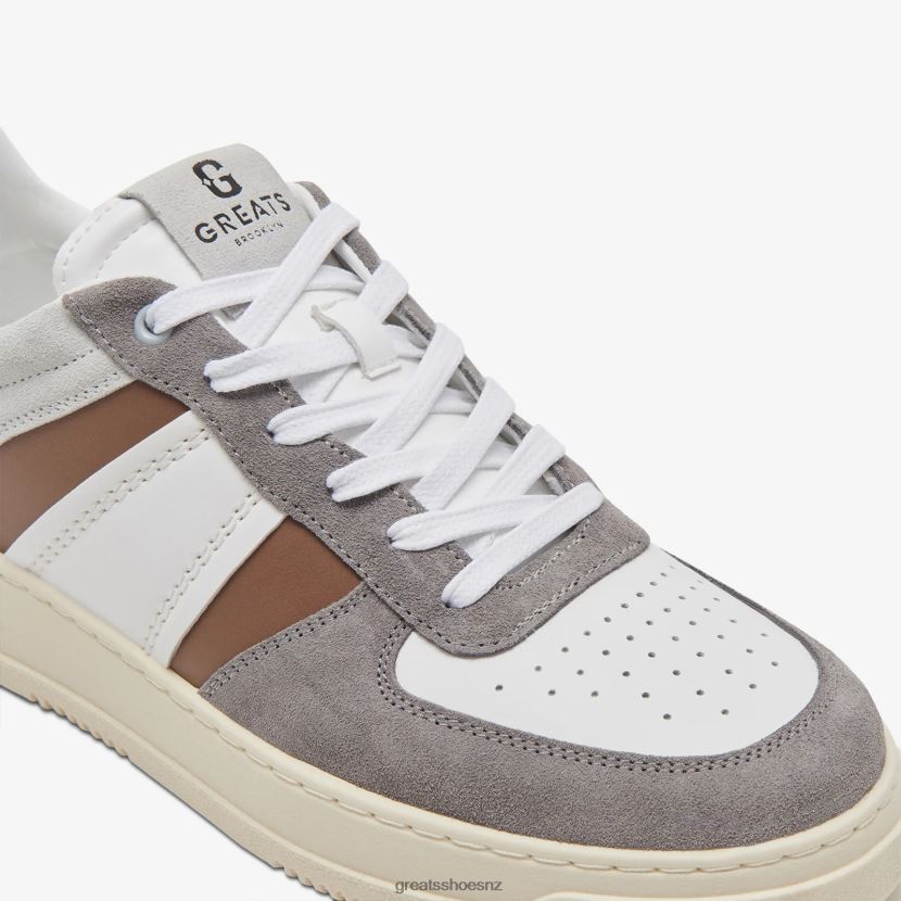 GREATS Brown Grey The St. James Low Shoes ZXBPJD56