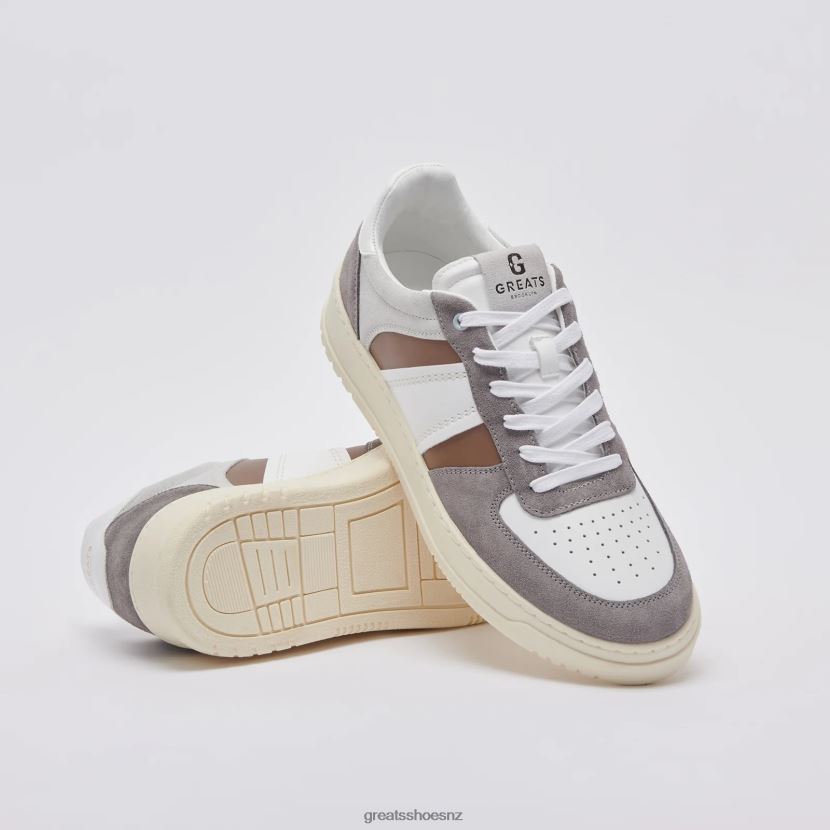 GREATS Brown Grey The St. James Low Shoes ZXBPJD56