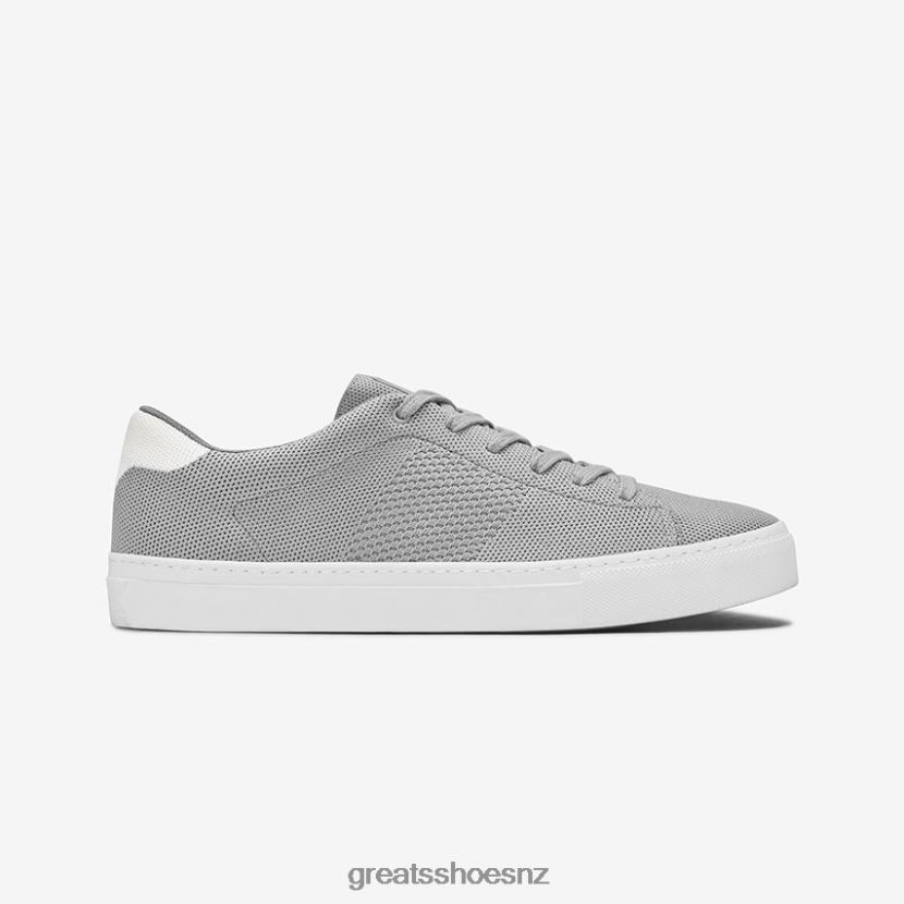GREATS Grey White The Royale Knit Shoes ZXBPJD51