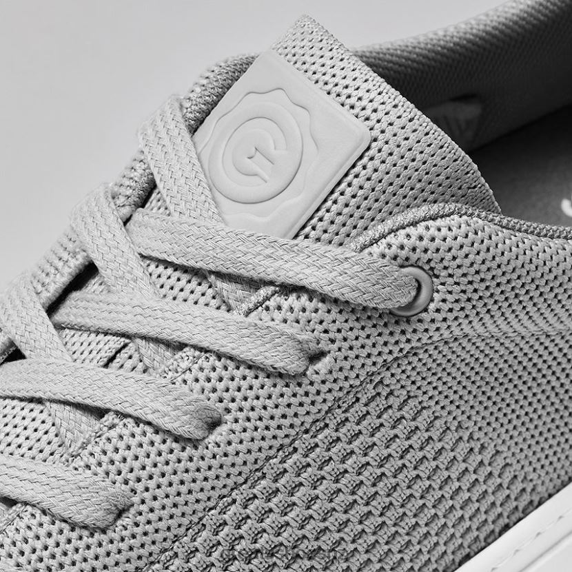 GREATS Grey White The Royale Knit Shoes ZXBPJD51