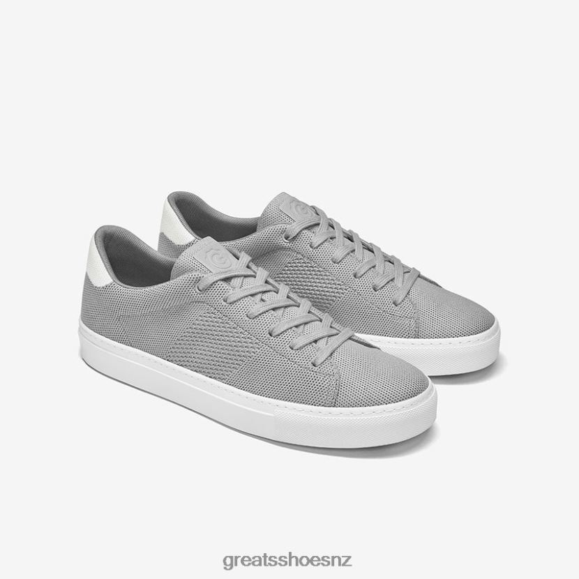 GREATS Grey White The Royale Knit Shoes ZXBPJD51