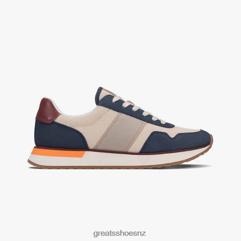 GREATS Navy Multi The McCarren Shoes ZXBPJD61