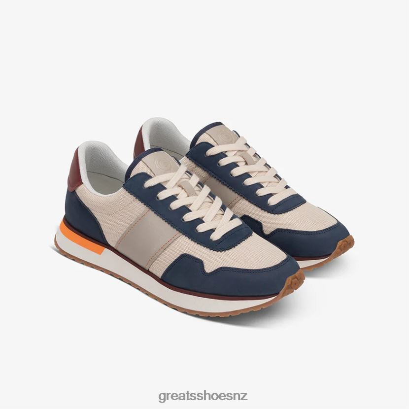 GREATS Navy Multi The McCarren Shoes ZXBPJD61