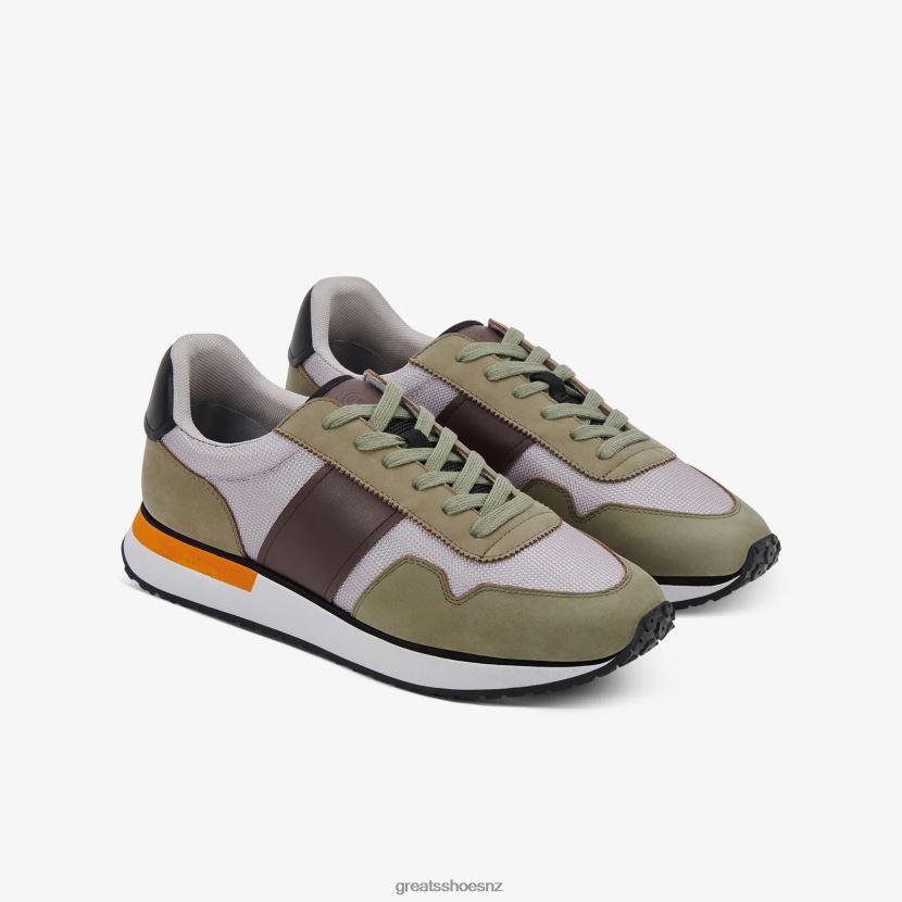 GREATS Olive Multi The McCarren Shoes ZXBPJD62