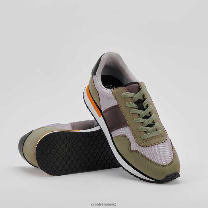 GREATS Olive Multi The McCarren Shoes ZXBPJD62