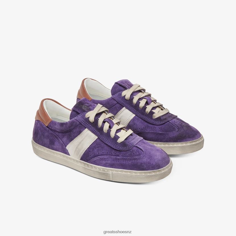 GREATS Purple Multi The Charlie Distressed Shoes ZXBPJD142