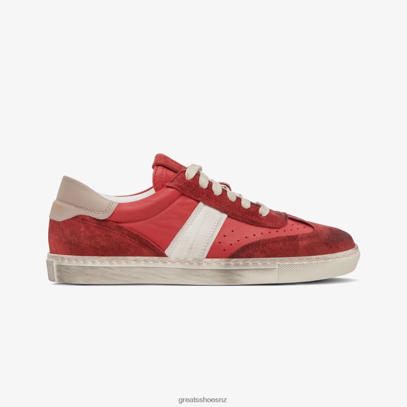 GREATS Red The Charlie Distressed Shoes ZXBPJD143