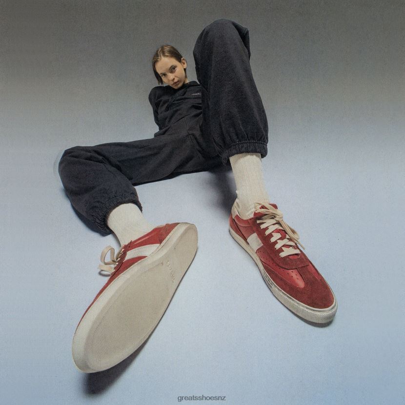 GREATS Red The Charlie Distressed Shoes ZXBPJD143