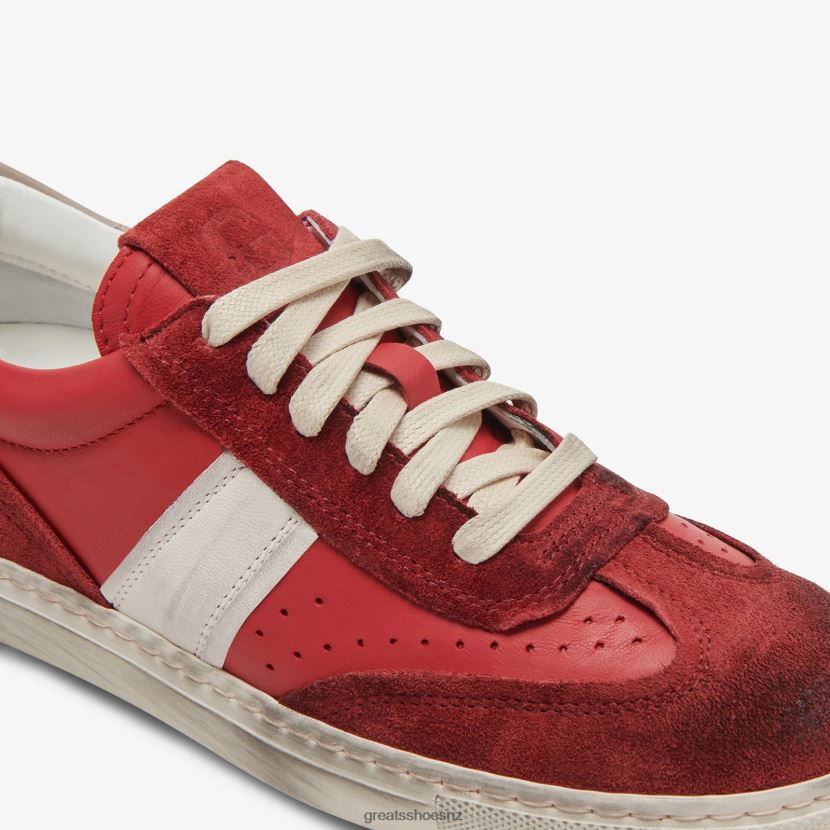 GREATS Red The Charlie Distressed Shoes ZXBPJD143