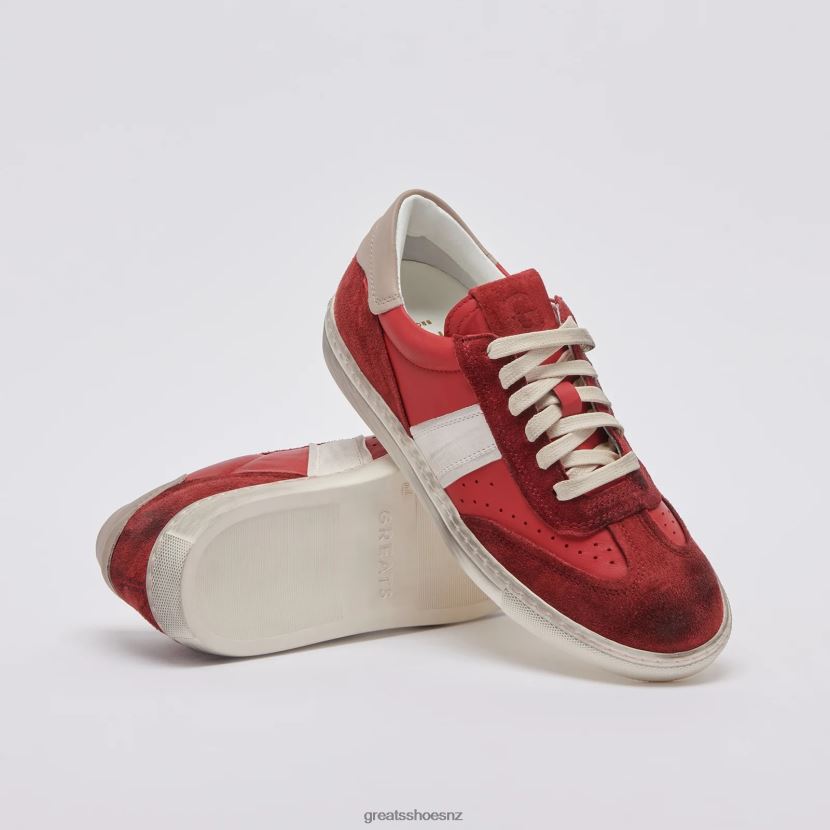 GREATS Red The Charlie Distressed Shoes ZXBPJD143