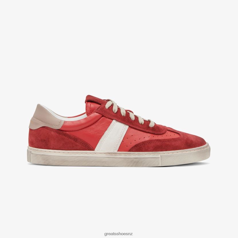 GREATS Red The Charlie Distressed Shoes ZXBPJD44