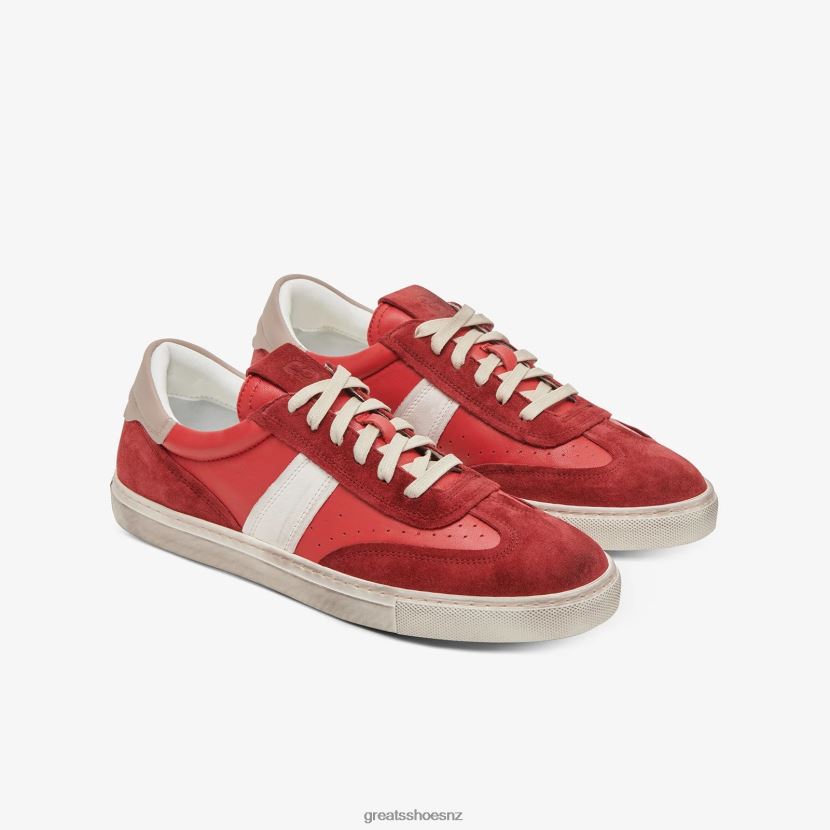 GREATS Red The Charlie Distressed Shoes ZXBPJD44