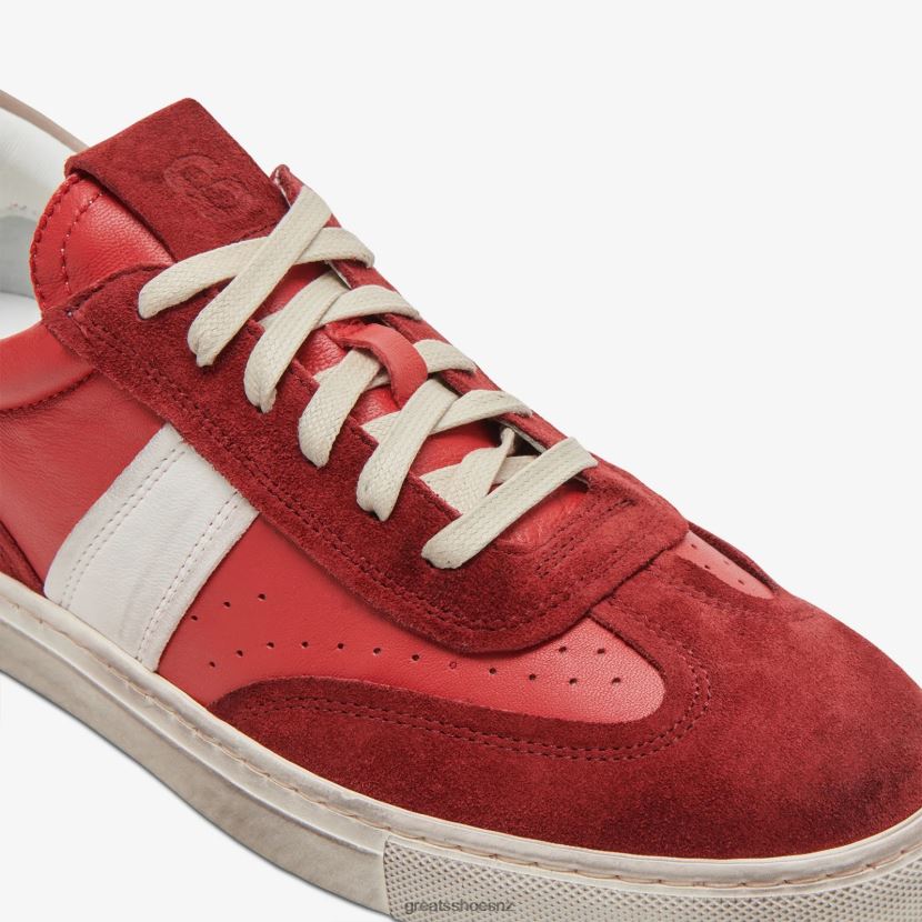 GREATS Red The Charlie Distressed Shoes ZXBPJD44