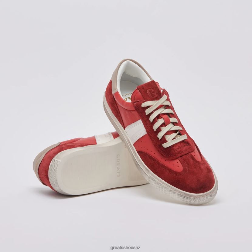 GREATS Red The Charlie Distressed Shoes ZXBPJD44