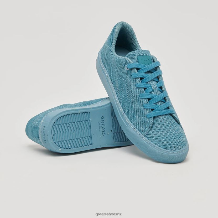 GREATS Tonal Blue The Royale Knit Shoes ZXBPJD54