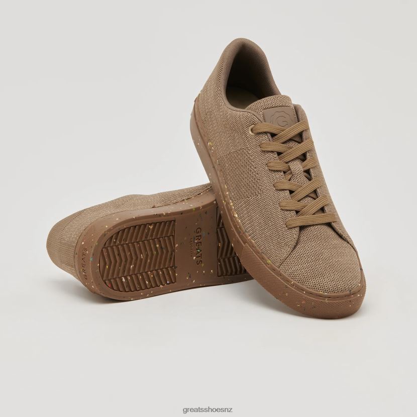 GREATS Tonal Olive The Royale Knit Shoes ZXBPJD58