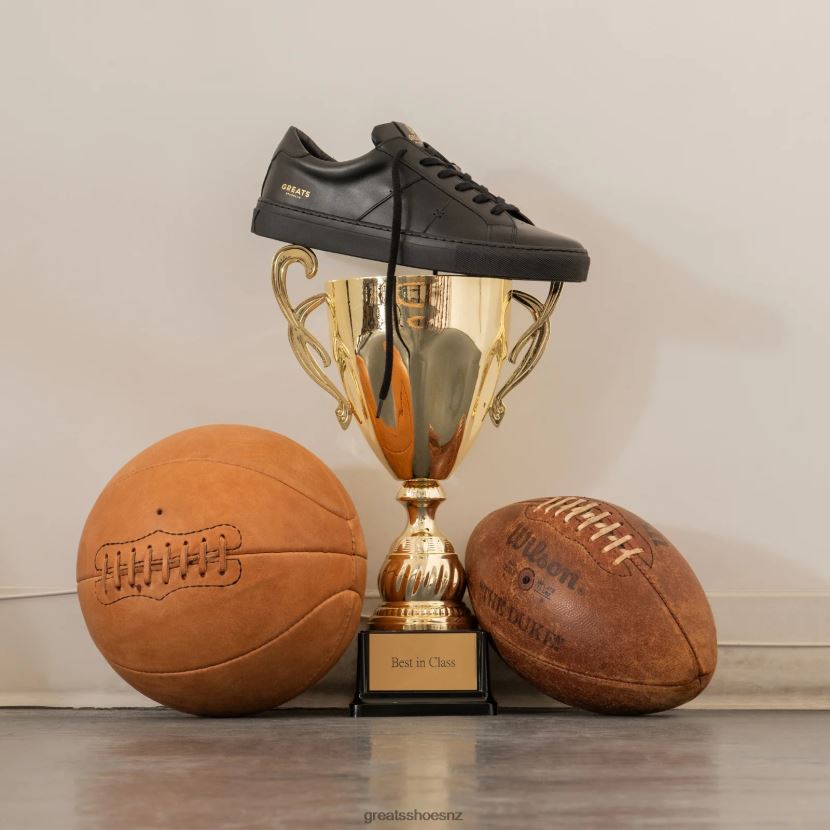 GREATS Triple Black The Royale 2.0 Shoes ZXBPJD16