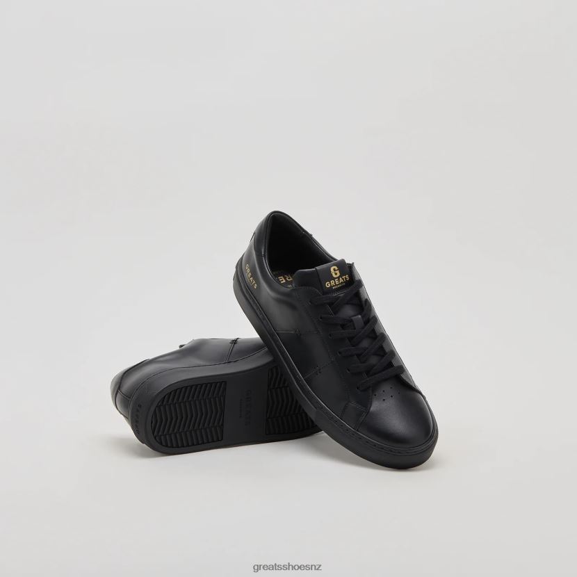 GREATS Triple Black The Royale 2.0 Shoes ZXBPJD16