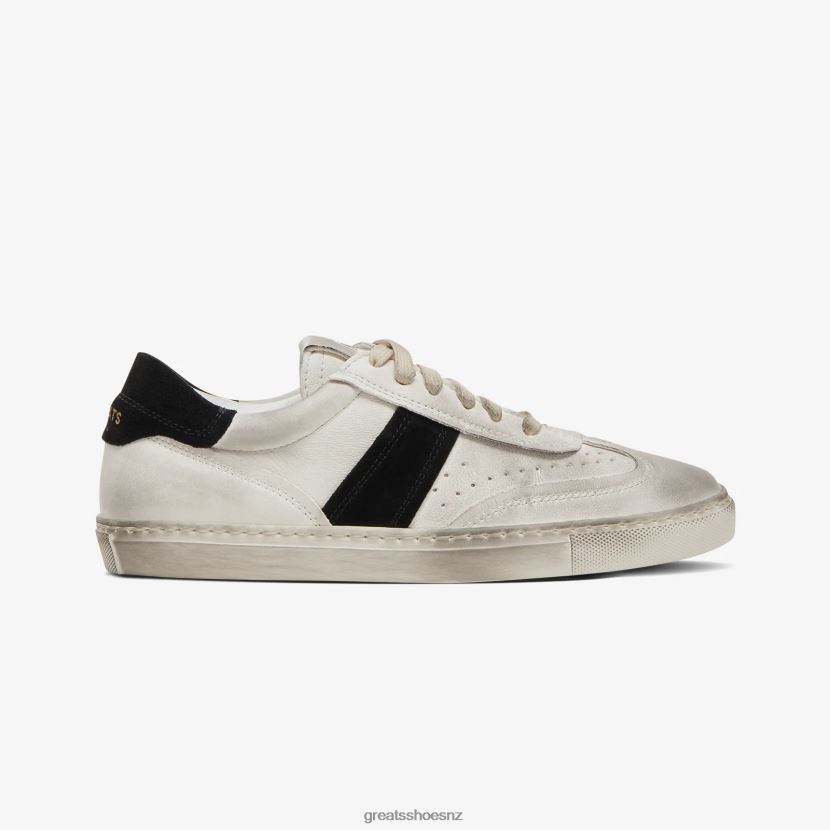 GREATS White Black The Charlie Distressed Shoes ZXBPJD139