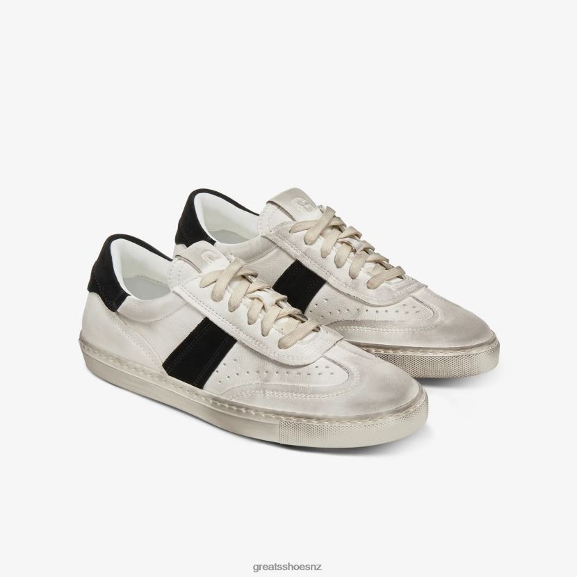 GREATS White Black The Charlie Distressed Shoes ZXBPJD139