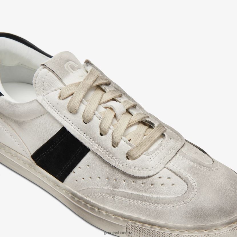 GREATS White Black The Charlie Distressed Shoes ZXBPJD139