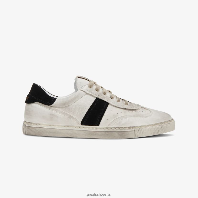 GREATS White Black The Charlie Distressed Shoes ZXBPJD33