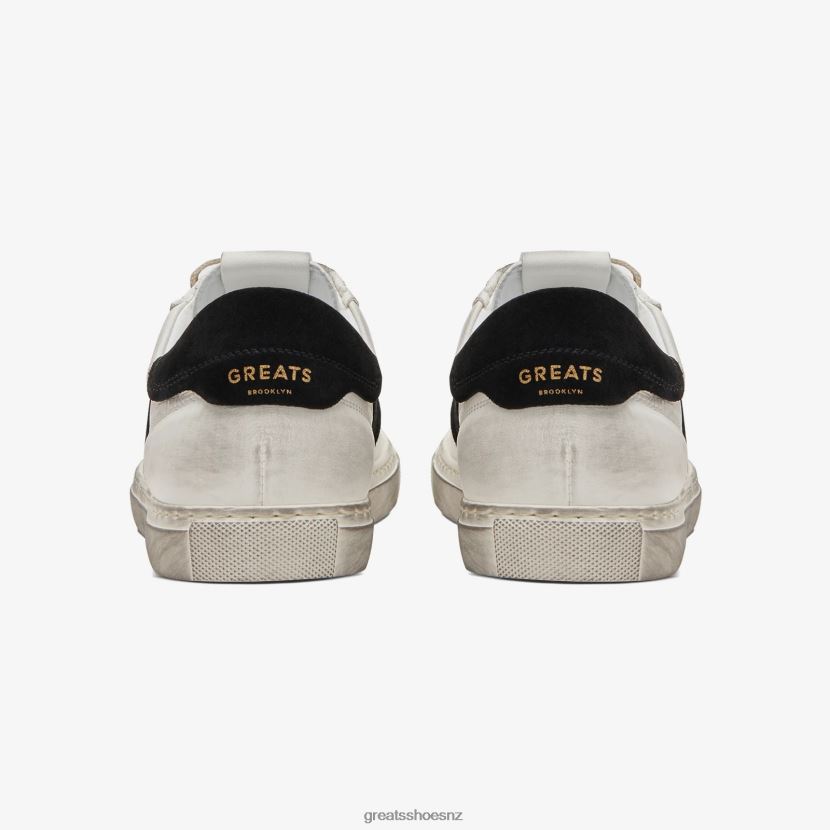 GREATS White Black The Charlie Distressed Shoes ZXBPJD33