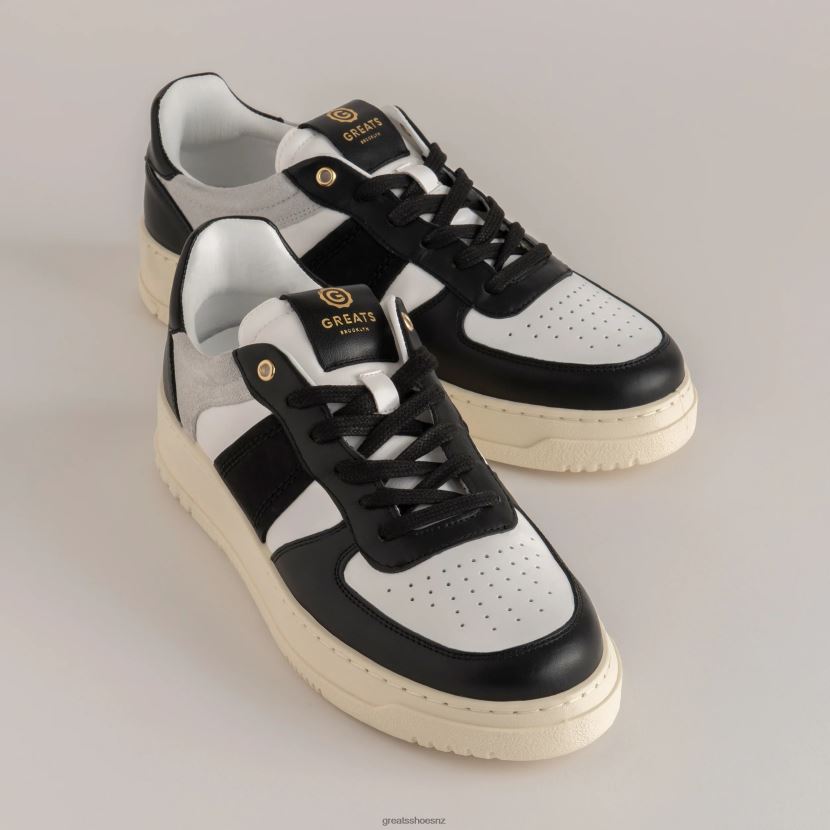 GREATS White Black The St. James Low Shoes ZXBPJD38