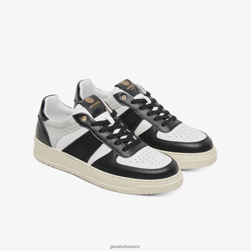 GREATS White Black The St. James Low Shoes ZXBPJD38