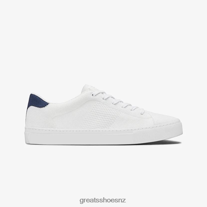 GREATS White Navy The Royale Knit Shoes ZXBPJD53
