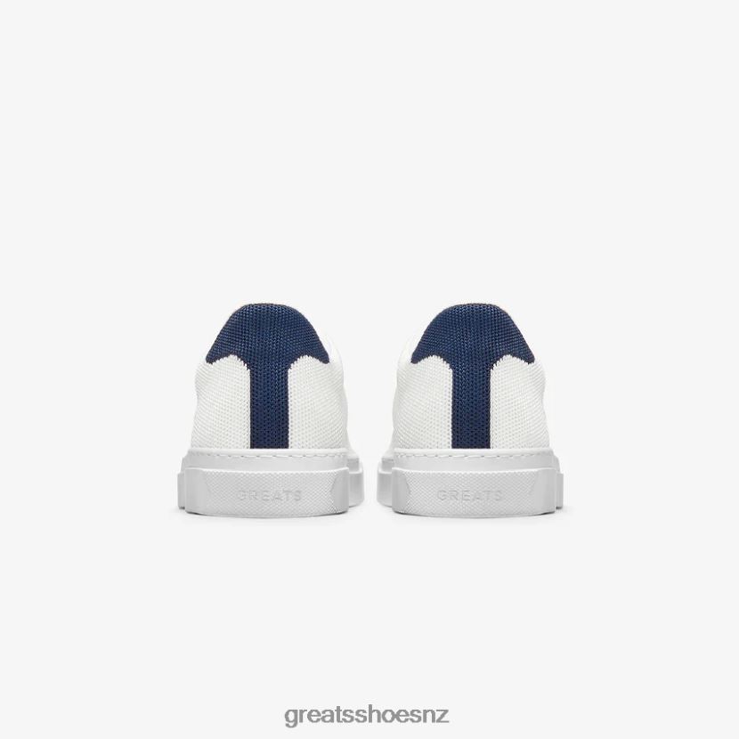 GREATS White Navy The Royale Knit Shoes ZXBPJD53