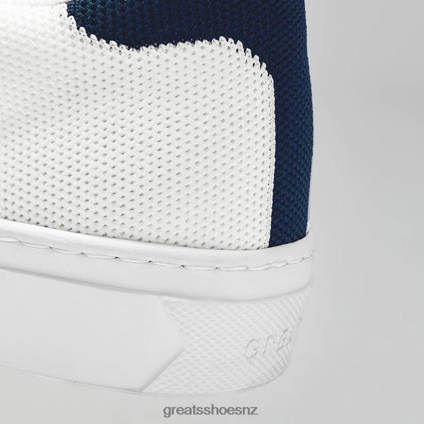 GREATS White Navy The Royale Knit Shoes ZXBPJD53