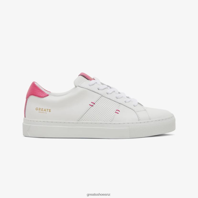 GREATS White Neon Pink The Royale 2.0 Shoes ZXBPJD127