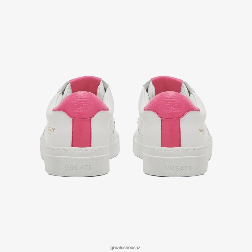 GREATS White Neon Pink The Royale 2.0 Shoes ZXBPJD127